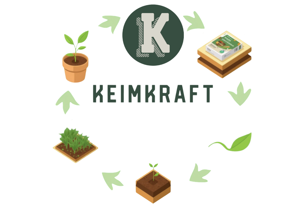 Kreislauf von der Aussaat bis zur Pflanze